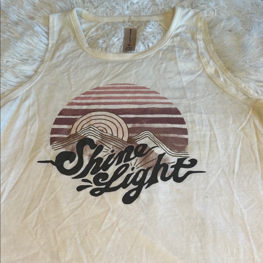 Spiritual gangster Shine Light Graphic Tank Top
